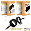 Câble de charge mobile coudé a 90° disponible en 2 longueurs, 1M & 2M