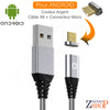 Câble couleur argent 1 mètre + connecteur Micro USB pour Android