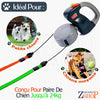 Laisse Rétractable pour 2 Chiens petit et moyen gabarit