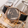 Montre femme décontracté bracelet cuir noir - Zakodelshop