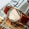 Montre femme décontracté bracelet cuir marron - Zakodelshop