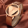 Montre femme décontracté bracelet cuir marron - Zakodelshop
